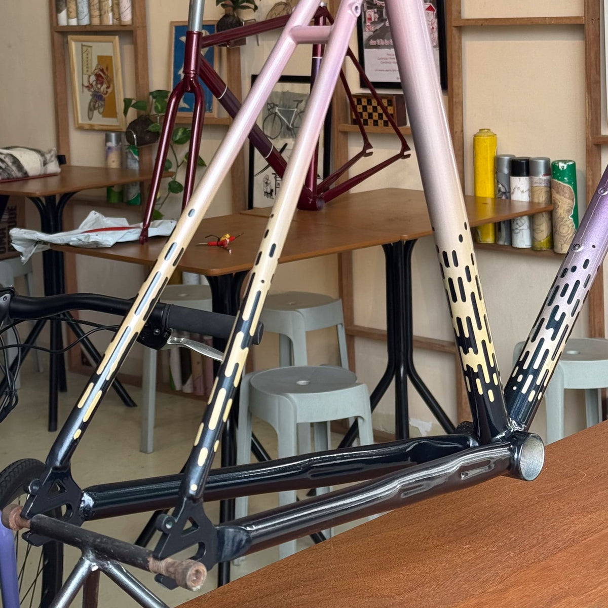 Frameset 4130 cromoly single/fixa